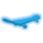 Neon Blue Skateboard
