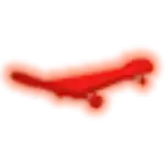 Neon Red Skateboard