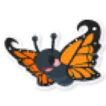 Orange Butterfly Sticker